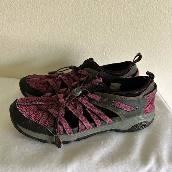 Chaco Women's Pink and Gray Outdoor Sandals Size 11 - Picture 5 of 9